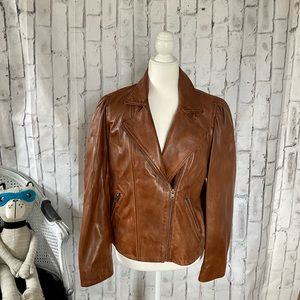Lucky Brand Puff Sleeve Moto Jacket.  Excellent condition.